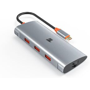 Tiergrade USB C Hub, USB C Adapter to 3 USB 3.1 and 1Gbps Ethernet, USB 3.1 Hub with 10Gbps SuperSpeed for MacBook Pro/Air, iMac, iPad Pro, Dell, Chromebook and More Type C Devices