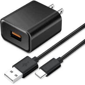 18W Fast Wall Charger for Alcatel 3X 3v A5, Alcatel 7 6062w, go Flip 4 GO Flip 5, idol 5S 4S Phone, Jitterbug Smart 4 Jitterbug Lively Smart 3, Jitterbug Flip 2 USB Type C Charging Cable Cord