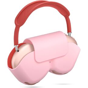 iMangoo Smart Case for Apple Headphones Airpods Max Cover, Soft TPU Protective Anti-Scratch Portable Travel Carrying Bag Support Sleep Mode Replacement Accessories for Apple Over-Ear Air Pod Max Pink