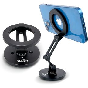 Double Side Magnetic Cell Phone Holder Compatible with Magnetic,1/4" Screw for Tripod Mount,Magnetic Phone Stand Compatiable with Magnetic Case iPhone 15 14 13 12 Pro Max Series