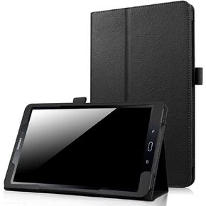 Folio Case for Galaxy Tab A 8.0 2017 Model T380/T385, Premium PU Leather Protective Stand Cover for Samsung Galaxy Tab A 8.0 Inch 2017 Release (SM-T380/SM-T385) - Black