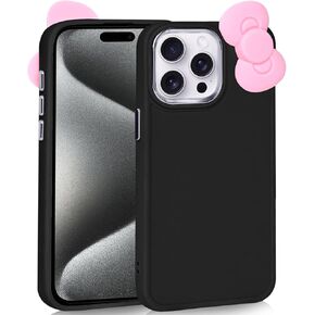 Compatible with iPhone 13 Case, Cute 3D Bowknot Design Soft Silicone Shockproof Cover for iPhone 13 6.1" 2021 Pink