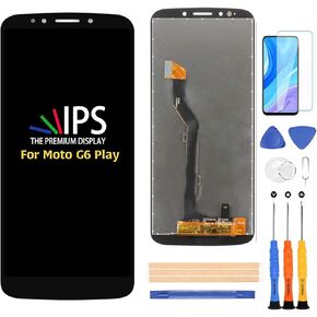 Screen Replacement Compatible for Motorola Moto G6 Play XT1922-9 XT1922-2 5.7 inch Glass LCD Display Touch Digitizer Assembly+Tools(Black)