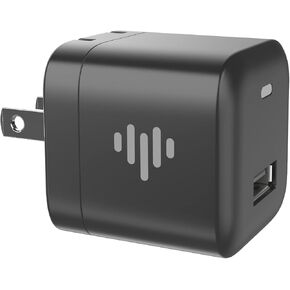 iLuv MYPOWER10 Black USB Wall Charger 12 Watt Type-A Fast Charging Foldable Power Adapter; Compatible with iPhone 13, iPhone 12, iPad Pro, Galaxy Z, Galaxy S, Pixel & Other USB-C Devices