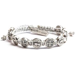 My Saint My Hero Benedictine Blessing Bracelet - Silver/Silver
