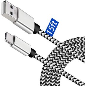DEEGO USB C Cable 15ft, Long USB Type C Charging Cable, 15 Feet Fast Charging USB C Charger Cord Compatible for Samsung Galaxy A20 Note 10, S10 Plus S9 S8, Google Pixel 3 XL, LG G8, Moto G6 G7 Z3