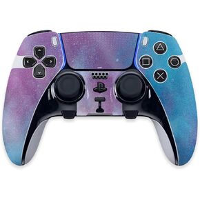 MightySkins Glossy Glitter Skin Compatible with PS5 DualSense Edge Controller - Cotton Candy Sky | Protective, Durable High-Gloss Glitter Finish | Easy to Apply | Made in The USA