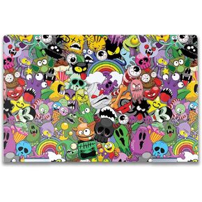 Laptop Skin Compatible with HP Envy x360 14" (2023) - Monster Mash - Premium 3M Vinyl Protective Wrap Decal Cover - Easy to Apply | Crafted in The USA by MightySkins
