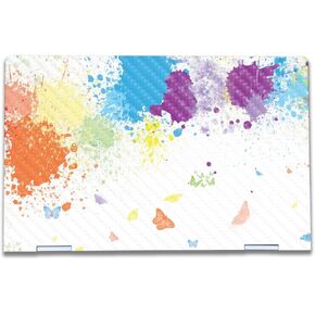 Carbon Fiber Laptop Skin Compatible with HP Envy x360 15.6" (2023) - Splash of Color - Premium 3M Vinyl Protective Wrap Decal Cover - Easy to Apply | Crafted in The USA by MightySkins