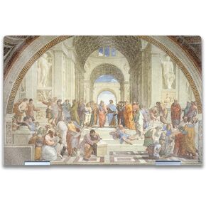 Glossy Glitter Laptop Skin Compatible with HP Envy x360 14" (2023) - School of Athens - Premium 3M Vinyl Protective Wrap Decal Cover - Easy to Apply | Crafted in The USA by MightySkins