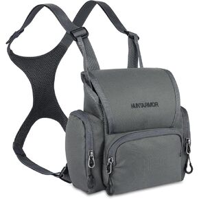 Binocular Harness Chest Pack with Rangefinder Pouch: Hunting Chest Pack Front Pouch Bino Adjustable Vest Bags, Bino Harness Great for Hunting, Hiking, and Shooting