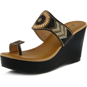 PATRIZIA Women's Heena Sandals Black EU 38 / US 7.5-8