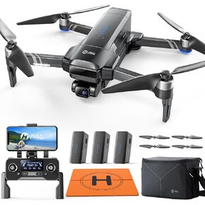 Holy Stone Drones with Camera for Adults 4K, 2-Axis Gimbal & EIS Anti Shake, FAA Remote ID Compliant, 3 Batteries 84-Min Flight Time, 10000 FT Range Transmission, Drone Landing Pad