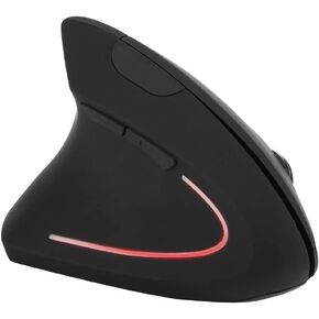 Left Handed Mouse, 2.4GHz Wireless USB Ergonomic Vertical Optical Mouse with Nano USB Receiver, 6 Programmable Buttons for PC/Computer/Laptop