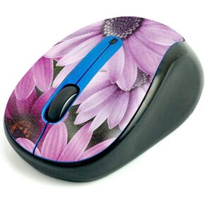 MightySkins Glossy Glitter Skin for Logitech M325 Wireless Mouse - Purple Flowers | Protective, Durable High-Gloss Glitter Finish | Easy to Apply, Remove, and Change Styles | Made in The USA