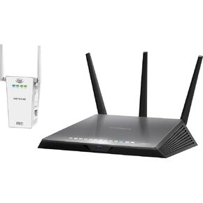 NETGEAR - Nighthawk DST AC1900 (R7300) Wireless-AC Gigabit Router with DST Adapter - Black