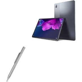 BoxWave Stylus Pen Compatible with Lenovo Tab P11 Plus - FineTouch Capacitive Stylus, Super Precise Stylus Pen for Lenovo Tab P11 Plus - Metallic Silver