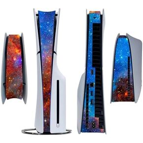 Side Sticker for PS5 Slim Disc Console Centre Skin Custom Console Skin Decal Vinyl Decal (Blue)