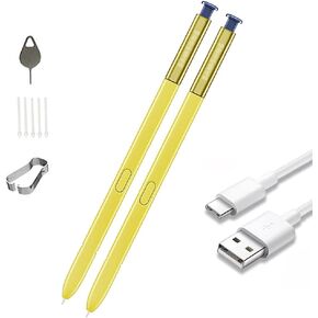2 PCS Galaxy Note 9 Note9 Stylus S Pen Replacement for Samsung Galaxy Note 9 SM-N960 Pen (Without Bluetooth) +Tips/Nibs+Eject Pin (Yellow)