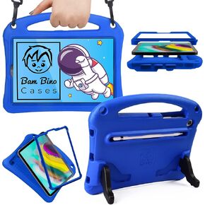 Bam Bino Space Suit [Rugged Kids Case] for Samsung Galaxy Tab S5e 10.5 | Designed in Australia, for Children | Stylus Holder, Screen Guard, Strap (Cosmic Black)