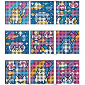 BDYDT Animal Cat Art Building Blocks Set; Wall Art Decor DIY Set(900 Pieces) Toys Gifts for Kids and Adults