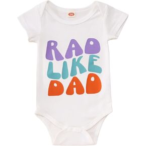Rad Like Dad Shirt Toddler Boys Fathers Day T-Shirt Dad and Me Matching Outfits