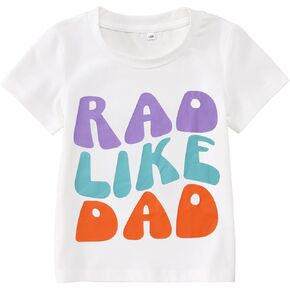 Rad Like Dad Shirt Toddler Boys Fathers Day T-Shirt Dad and Me Matching Outfits