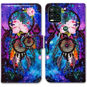 Bcov Moto G Stylus 5G Case(Not Fit G Stylus 4G), Plum Blossom Flower Leather Flip Phone Case Wallet Cover with Card Slot Holder Kickstand for Motorola Moto G Stylus 5G 2021
