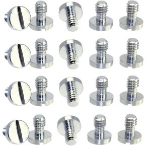 20 x 1/4" Stainless Steel Flat Head Screw for Camera/Tripod/QR Plate
