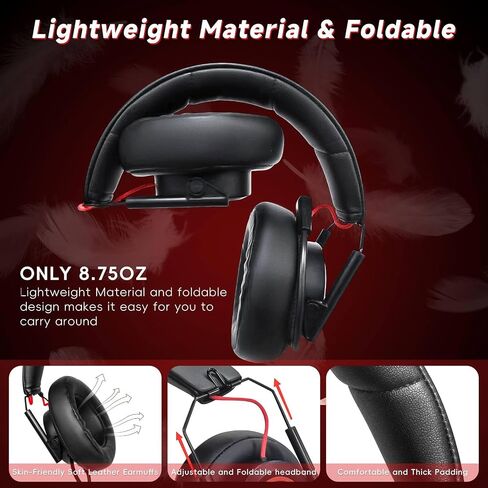 Gaming Headset for PC,PS5,PS4,Xbox One Series X/S,Switch,Laptop,Computer-Foldable Wired Gaming Headphones with Mic,Over Ear Wired Headphones with Noise-Canceling Mic,Surround Sound,COLUSI 900-BlackRed in Saudi Arabia