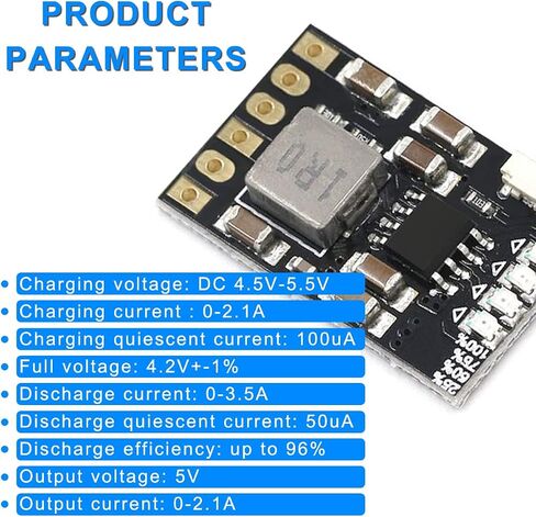 Charge Discharge Integrated Module 2A 5V Battery Charging Board 3.7V 4.2V with Protection for On-Board Charging Retrofit DIY PCB Board(8Pcs) in Saudi Arabia