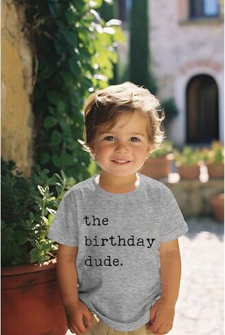 Birthday Boy Shirt Birthday Dude Tshirt 2nd 3rd 4th 5th 6th Toddler Boys B-day Party Tee Tops in Kuwait