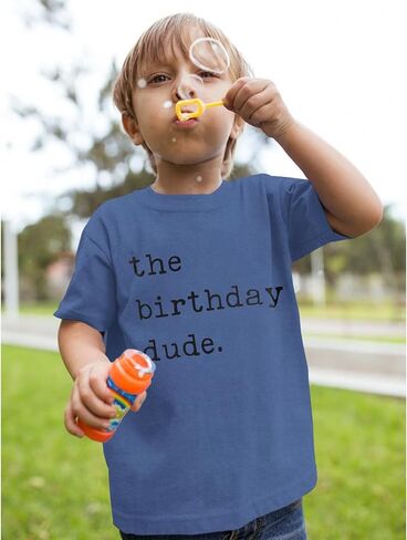 Birthday Boy Shirt Birthday Dude Tshirt 2nd 3rd 4th 5th 6th Toddler Boys B-day Party Tee Tops in Kuwait