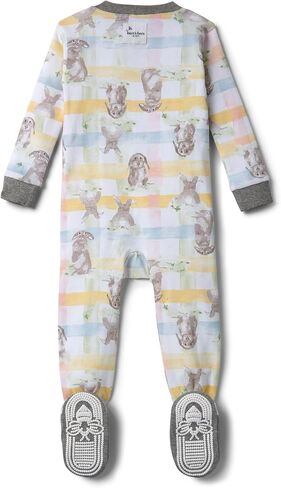 Burt's Bees Baby Baby Boys Sleepers, 100% Organic Cotton, One-piece PJs, Diagonal Zip Up Jumpsuit, Snug Fit Pajamas with Snap Tab in sizes 12, 18, and 24 Months in Saudi Arabia