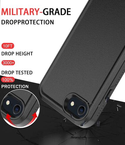 Diverbox for iPhone SE Case [Tempered Glass Screen Protector] [Shockproof] [Dropproof] Heavy Duty Protection Phone Case Cover for Apple iPhone SE (Clear 2in1) in Saudi Arabia