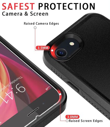 Diverbox for iPhone SE Case [Tempered Glass Screen Protector] [Shockproof] [Dropproof] Heavy Duty Protection Phone Case Cover for Apple iPhone SE (Clear 2in1) in Saudi Arabia