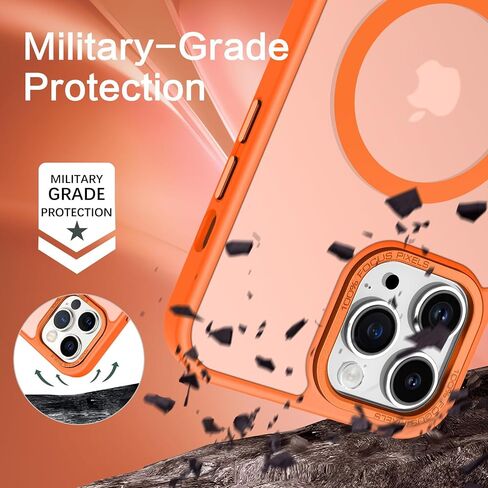 BENTOBEN for iPhone 12 Pro Max Magnetic Case, iPhone 12 Pro Max Phone Case Compatible with MagSafe, Translucent Matte Shockproof Anti-Fingerprint Phone Case for iPhone 12 Pro Max 6.7", Orange in Saudi Arabia