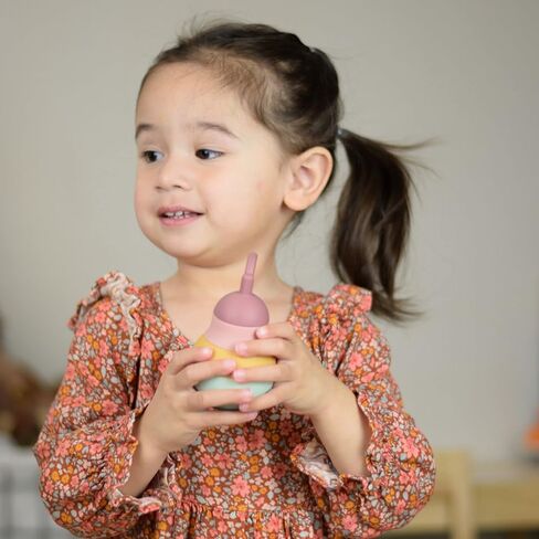Silicone Pear Stacker Toy for Kids, Toddlers, Babies - Baby Teether Toys, Stacking, Nesting, Sorting, Puzzle, Blocks, Travel, Bath, Sensory, Gift, Educational, Montessori in Saudi Arabia