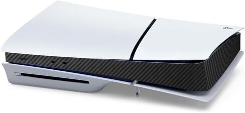 طبقة حماية جانبية لجهاز PS5 إصدار القرص النحيف من ألياف الكربون غطاء لاصق لاصق لوحدة التحكم PS5 SLIM (وردي) in Saudi Arabia
