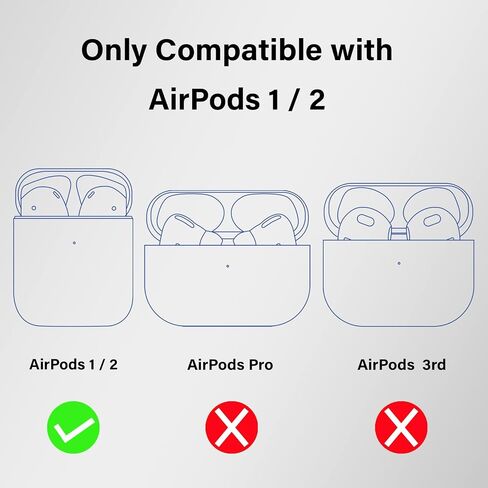حافظة Wonhibo for Airpods للرجال والأولاد، غطاء رياضي أسود رائع لهاتف Apple Airpod 1 & 2 مع سلسلة مفاتيح (كرة القدم) in Saudi Arabia