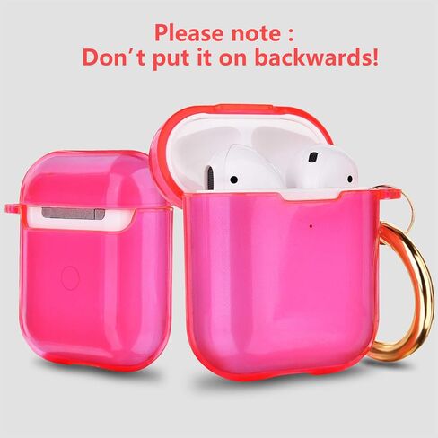 AIRSPO Airpods Case Cover, AirPods 2nd Generation Case Cover with Cleaner Kit, Clear Soft TPU Protective Cover Compatible with Apple AirPods 1/2 Wireless Charging Case with Keychain in Saudi Arabia