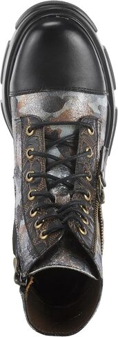 Spring Step L'Artiste Carnelian Booties for Women - Leather Ankle Boots with Lace-up and Zipper - Hand-Painted Womens Boots for Outdoor in Saudi Arabia