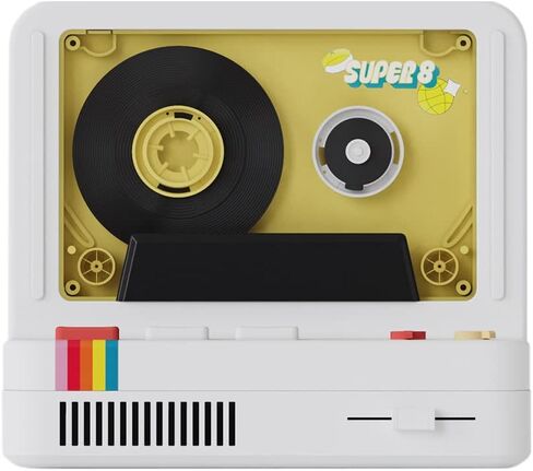 Vintage Cassette Player Style Bluetooth Speaker Tape Recorder Style Retro Bluetooth Speaker White Cute Look Creative Gift for Girls Good Bass Enhancement Loud Volume in Saudi Arabia