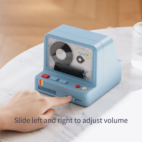 Vintage Cassette Player Style Bluetooth Speaker Tape Recorder Style Retro Bluetooth Speaker White Cute Look Creative Gift for Girls Good Bass Enhancement Loud Volume in Saudi Arabia