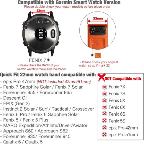 Abanen Quick Fit 22mm Elastic Nylon Watch Band for Garmin Fenix 7 / Fenix 6 / Fenix 5 / epix Pro 47mm, Soft Loop Stretchy Durable Wrist Strap for Forerunner 955 in Saudi Arabia