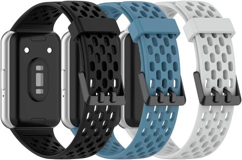 [3 عبوات] أشرطة متوافقة مع Samsung Galaxy Fit 3 Bands، أشرطة ساعة بديلة رياضية من السيليكون الناعم قابلة للتنفس لساعة Galaxy Fit3 الذكية للنساء والرجال in Kuwait