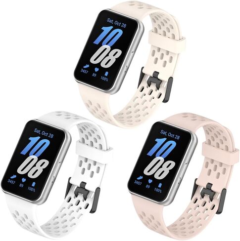 [3 عبوات] أشرطة متوافقة مع Samsung Galaxy Fit 3 Bands، أشرطة ساعة بديلة رياضية من السيليكون الناعم قابلة للتنفس لساعة Galaxy Fit3 الذكية للنساء والرجال in Kuwait