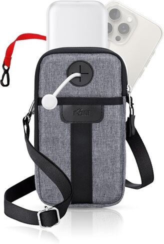 Carrying Case for Vision Pro Battery, Dual Pocket Holster Crossbody Bag Holder for Apple VR Vision Pro Battery & iPhone 15 14 13 Pro Max,for Vision Pro Battery Case Belt Protective Cover for Walking in Kuwait