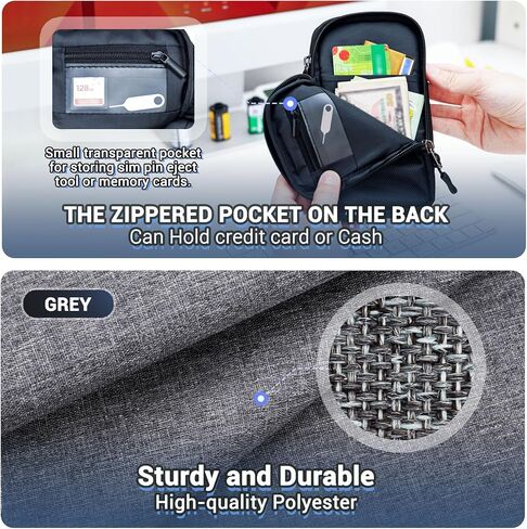 Carrying Case for Vision Pro Battery, Dual Pocket Holster Crossbody Bag Holder for Apple VR Vision Pro Battery & iPhone 15 14 13 Pro Max,for Vision Pro Battery Case Belt Protective Cover for Walking in Kuwait