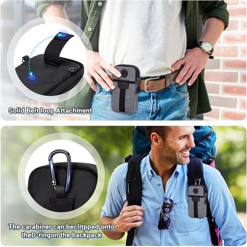 Carrying Case for Vision Pro Battery, Dual Pocket Holster Crossbody Bag Holder for Apple VR Vision Pro Battery & iPhone 15 14 13 Pro Max,for Vision Pro Battery Case Belt Protective Cover for Walking in Kuwait